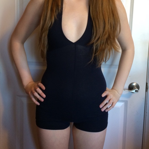 American apparel navy bodysuit