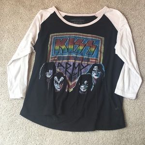 Kiss vintage-like baseball tee