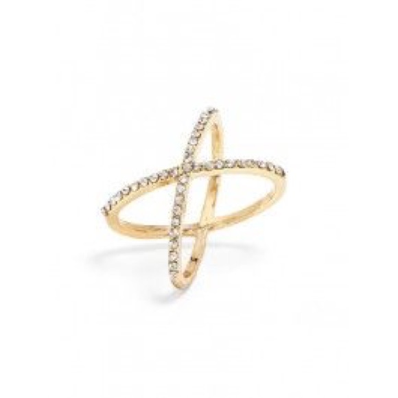 Bauble Bar Mason X Sparkly Crossover Ring