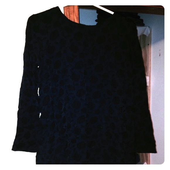 Vintage dark blue/black mini shirt dress
