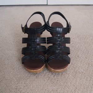 Black Sandal Wedges