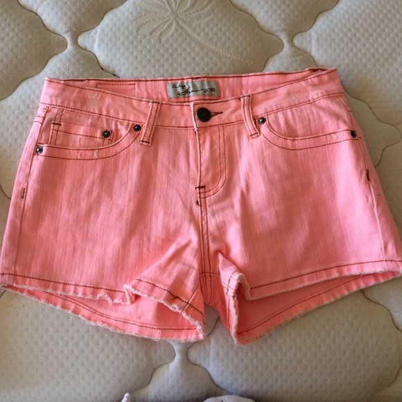 Size 9 Neon Pink Denim Shorts