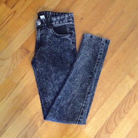 Black Acid Washed Jeans