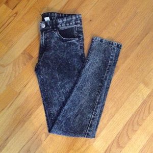 Black Acid Washed Jeans