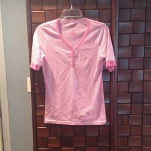 Pink and white shirt with buttons