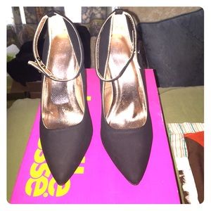 Black One-Strap Heels