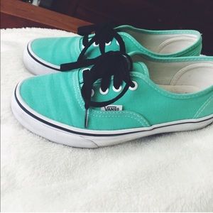 mint/turquoise vans