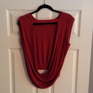 Burnt orange open back top