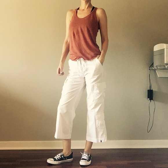 White Cotton Crop Pant