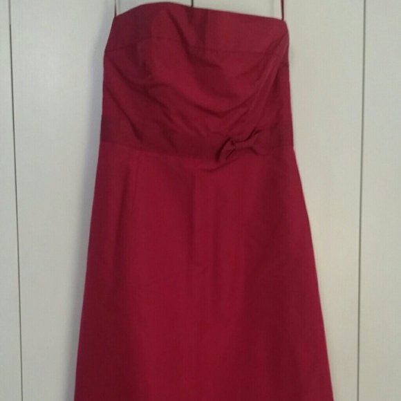 Jcrew 100% silk faille strapless dress size 4