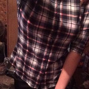 A plaid button up shirt