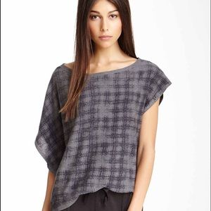 Plaid Asymmetrical Tee By Inhabit NY!
