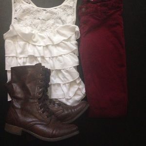 Maroon Hollister pants
