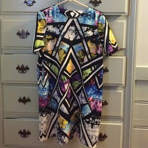 ASOS Floral Mirrored Aztec T-Shirt Dress