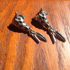 Cow skull earrings
