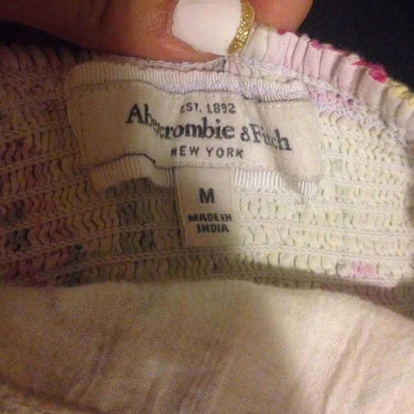 Abercrombie & Fitch floral blue/yellow tube tops - Picture 3 of 4