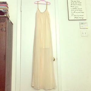 Nude Peach Toned Gladiator Maxi