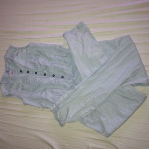 Light blue pant suit