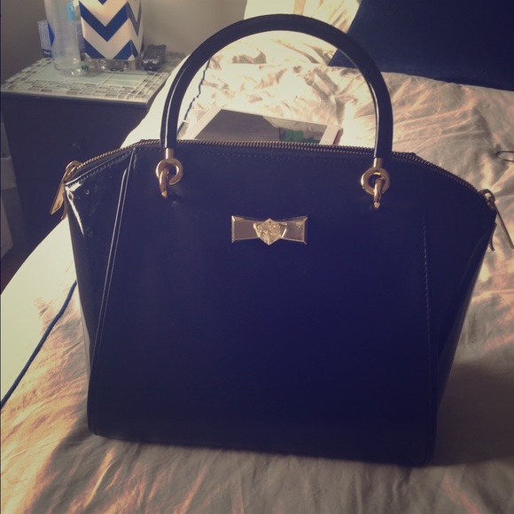 Ted Baker crystal metal bow small tote