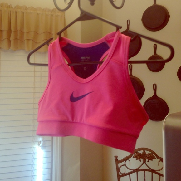 Pink Nike Pro Sports Bra