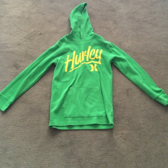 Green hurley sweatshirt for girls and boys