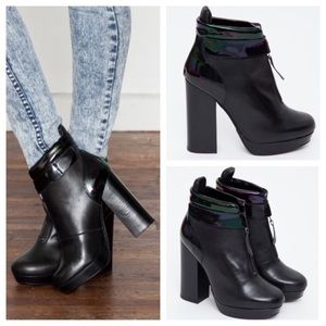 TBA Brand Oil Slick Platform Boots