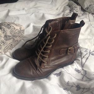 Dark Brown Combat Boots