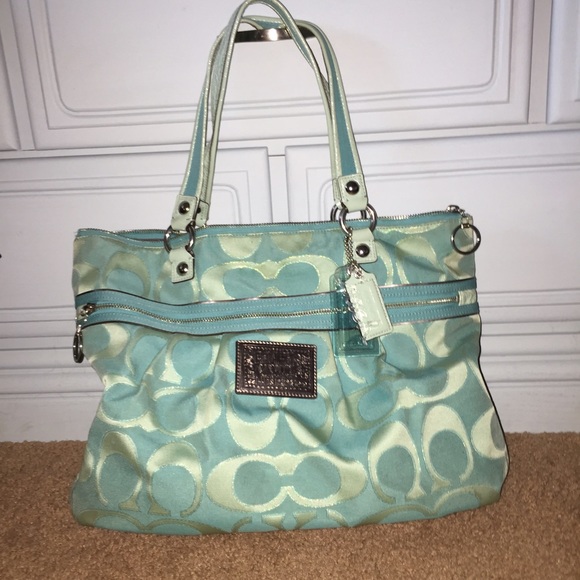 Turquoise Coach Poppy Purse - Authentic!
