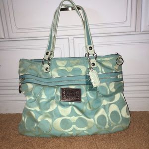 Turquoise Coach Poppy Purse - Authentic!