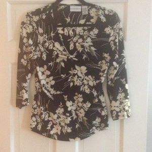 Black and white blouse