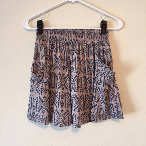 F21 printed pocket skirt