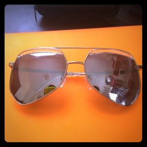 Grey Ant inspired silver mirror sunglasses