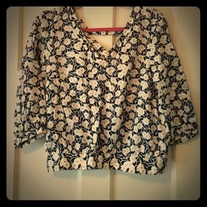 Anthro Button Blouse