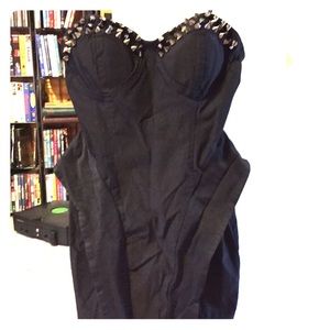 Studded strapless dress