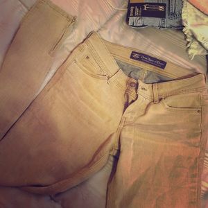 Tan skinny jeans