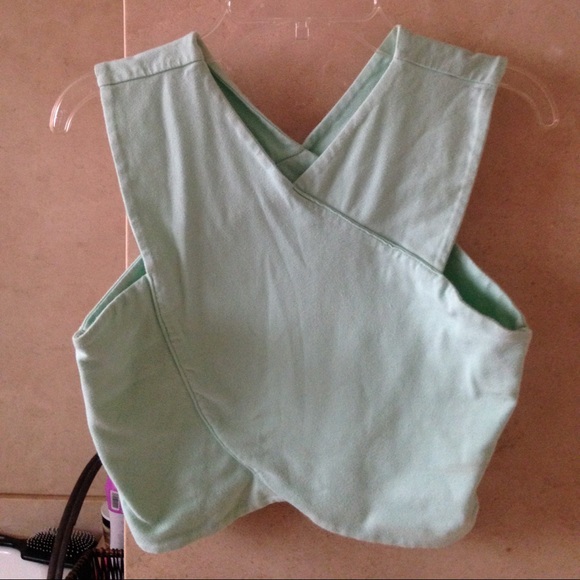 LF Sea Green Cropped Tank