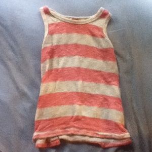 White and Pink Striped Shirt