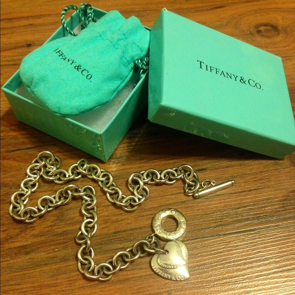 Tiffany & Co. double heart toggle necklace