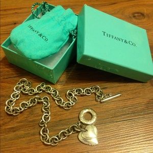 Tiffany & Co. double heart toggle necklace
