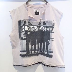 Vintage Tshirt Re-Worked Beaded Beatles Top