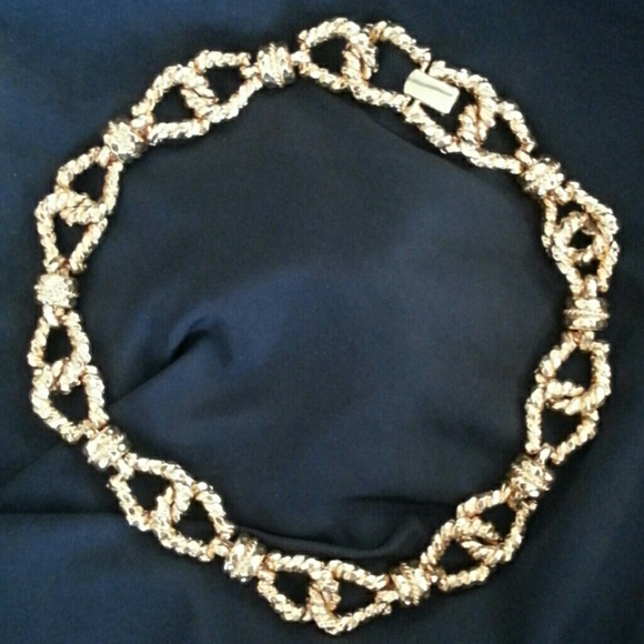 Gold tone chain necklace