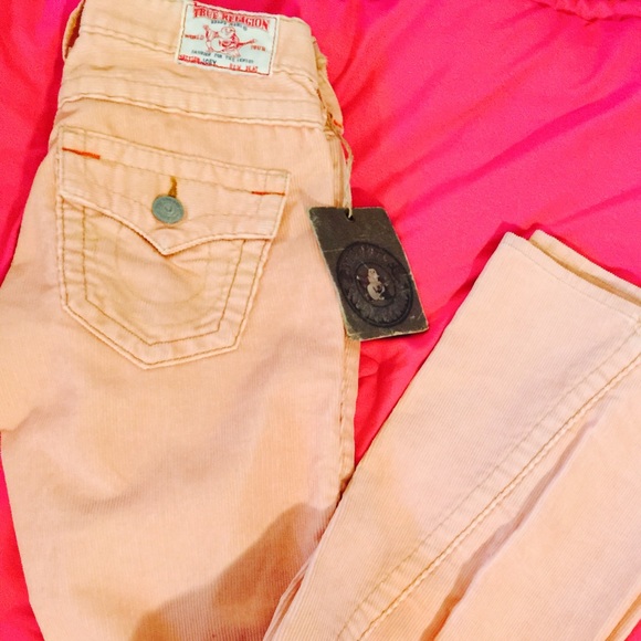 Peach corduroys