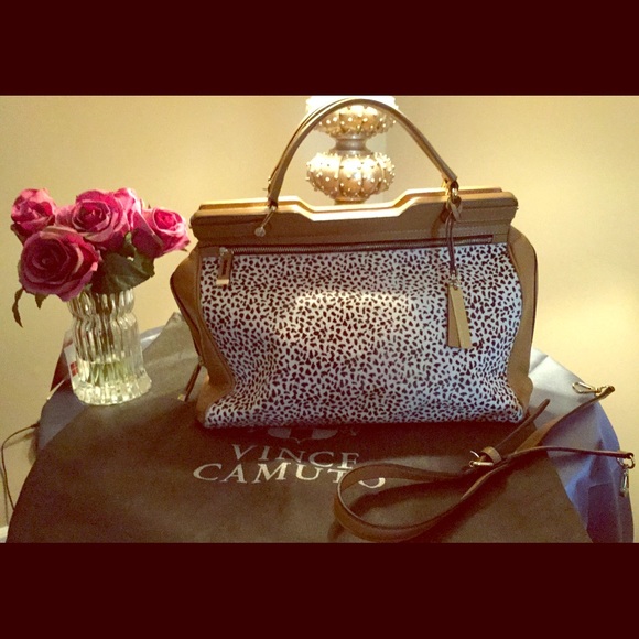 Vince Camuto Leopard Print Satchel