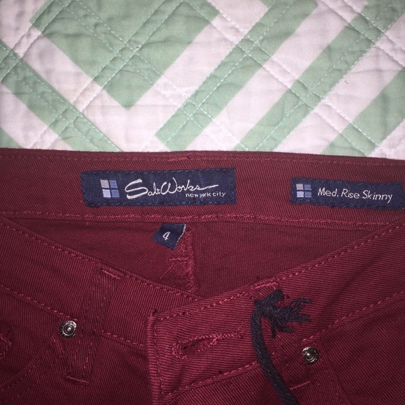Maroon Jeans *sold Locally* - Picture 3 of 4