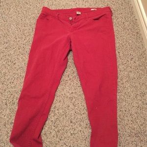 Maroon skinny jeans