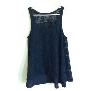 Black lace tank