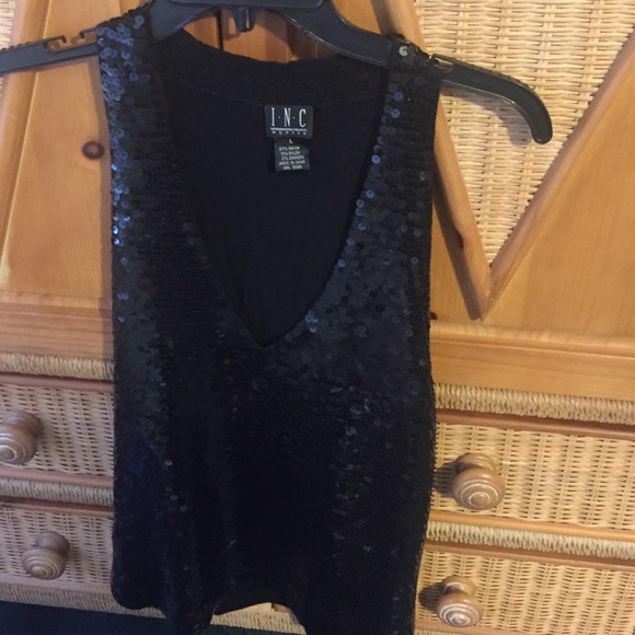 Racer back sequined sweater