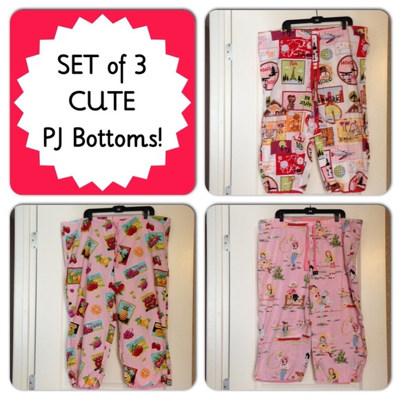 Bundle of 3 Pairs PJ Bottoms!