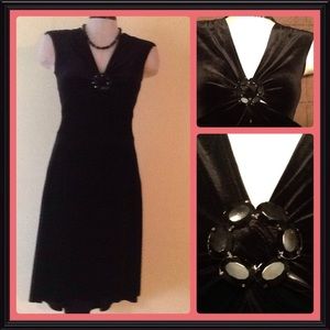 2/$10 High/low Black Velvet Dress