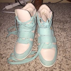 Mint Wedge Sneakers!